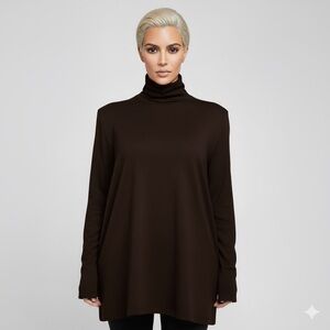Maison Margiela Brown Wool Blend Mini Dress / Tunic Top - Small 🇮🇹